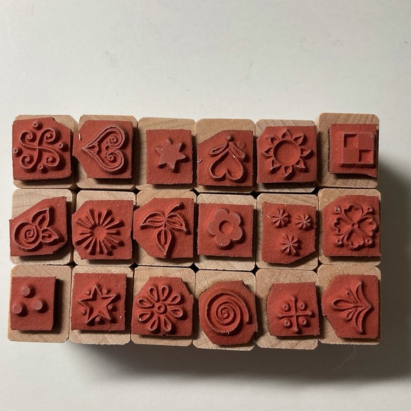 Hero Arts TINY BACKGROUNDS Wood Mounted Rubber Stamps 18 pc - Picture 6 of 6